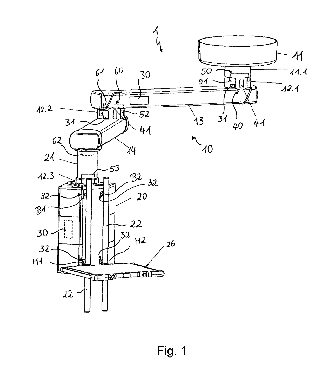 Stand device responsive to force or movement, control device, and method for positioning the stand device