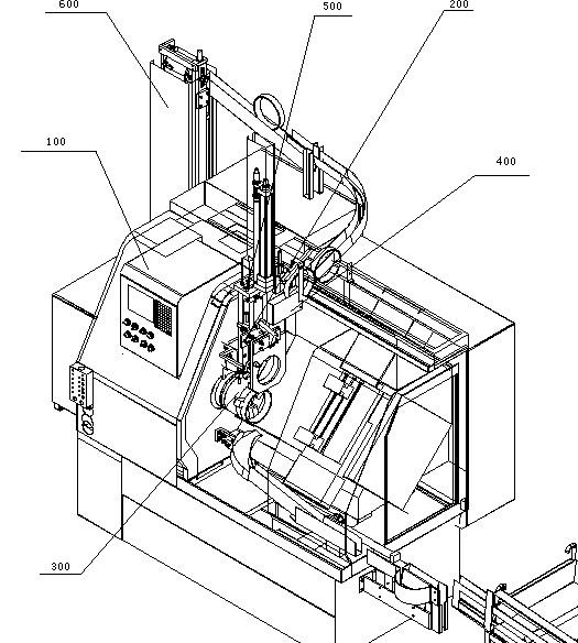 Automatic material feeding system suitable for lathes of disc-type parts and control method thereof