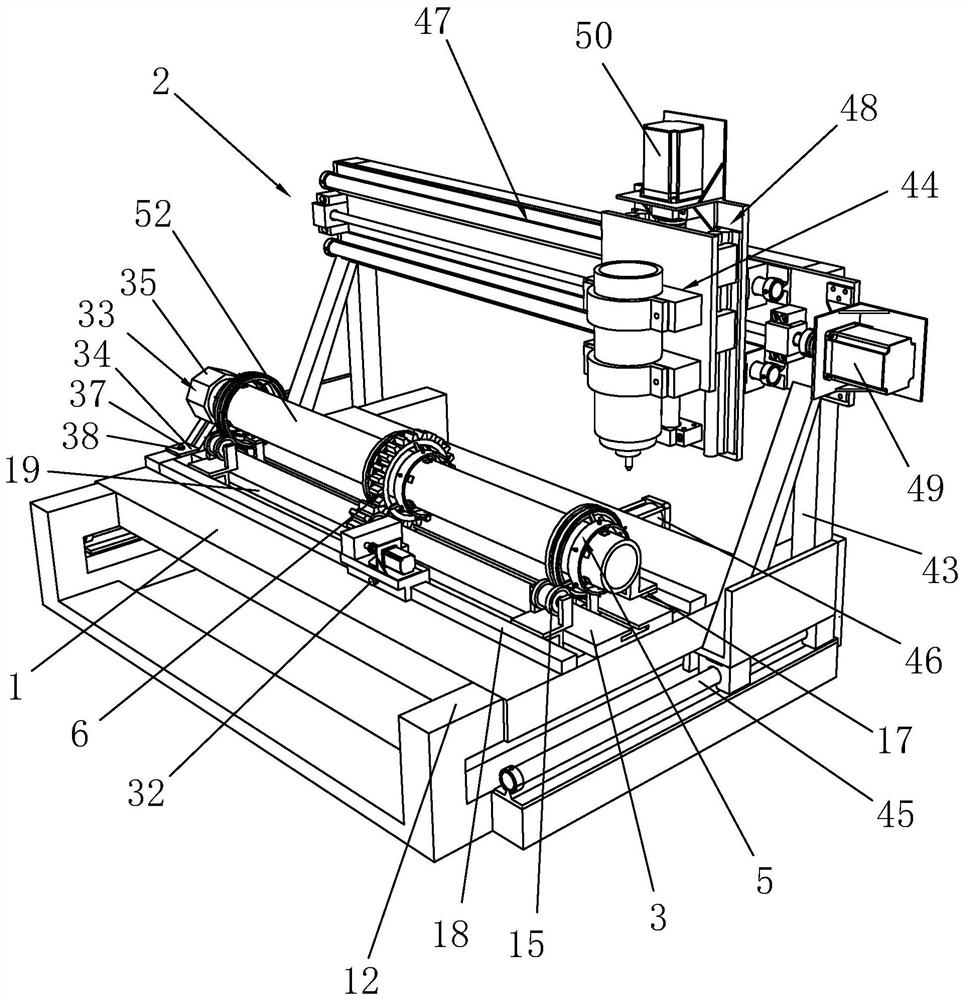 Numerical control perforating machine for machining distribution pipe