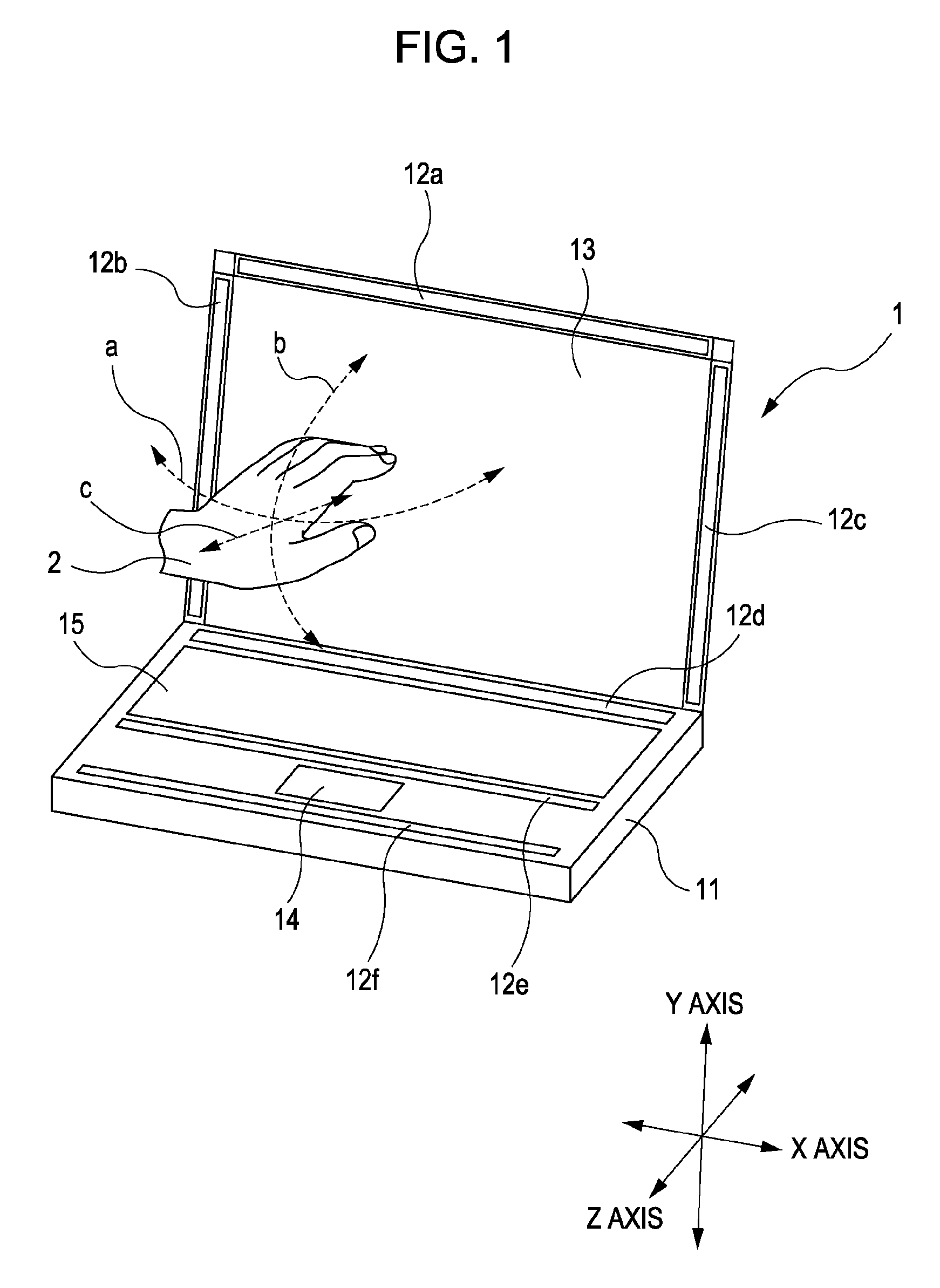 Capacitive motion detection device and input device using the same