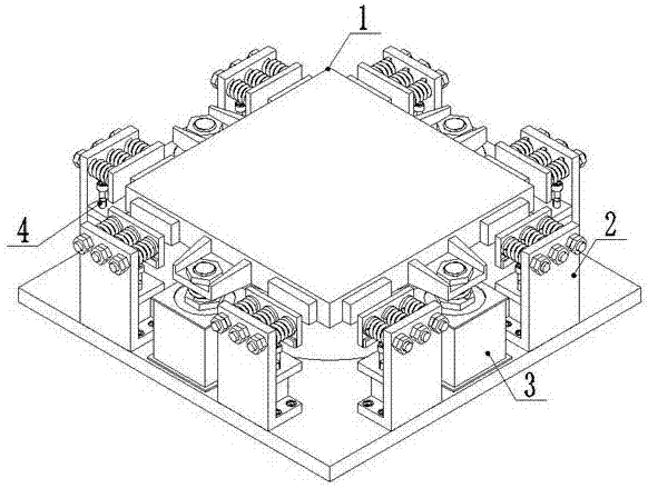 Highway bridge basin-type buffering bracket high in shock absorption property