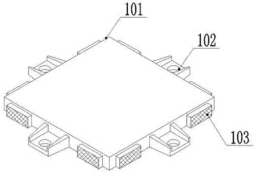 Highway bridge basin-type buffering bracket high in shock absorption property