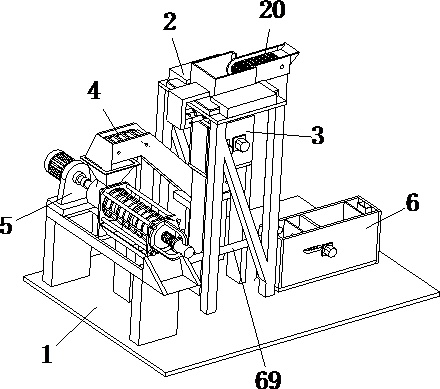 A kitchen waste compression and water-oil separation equipment