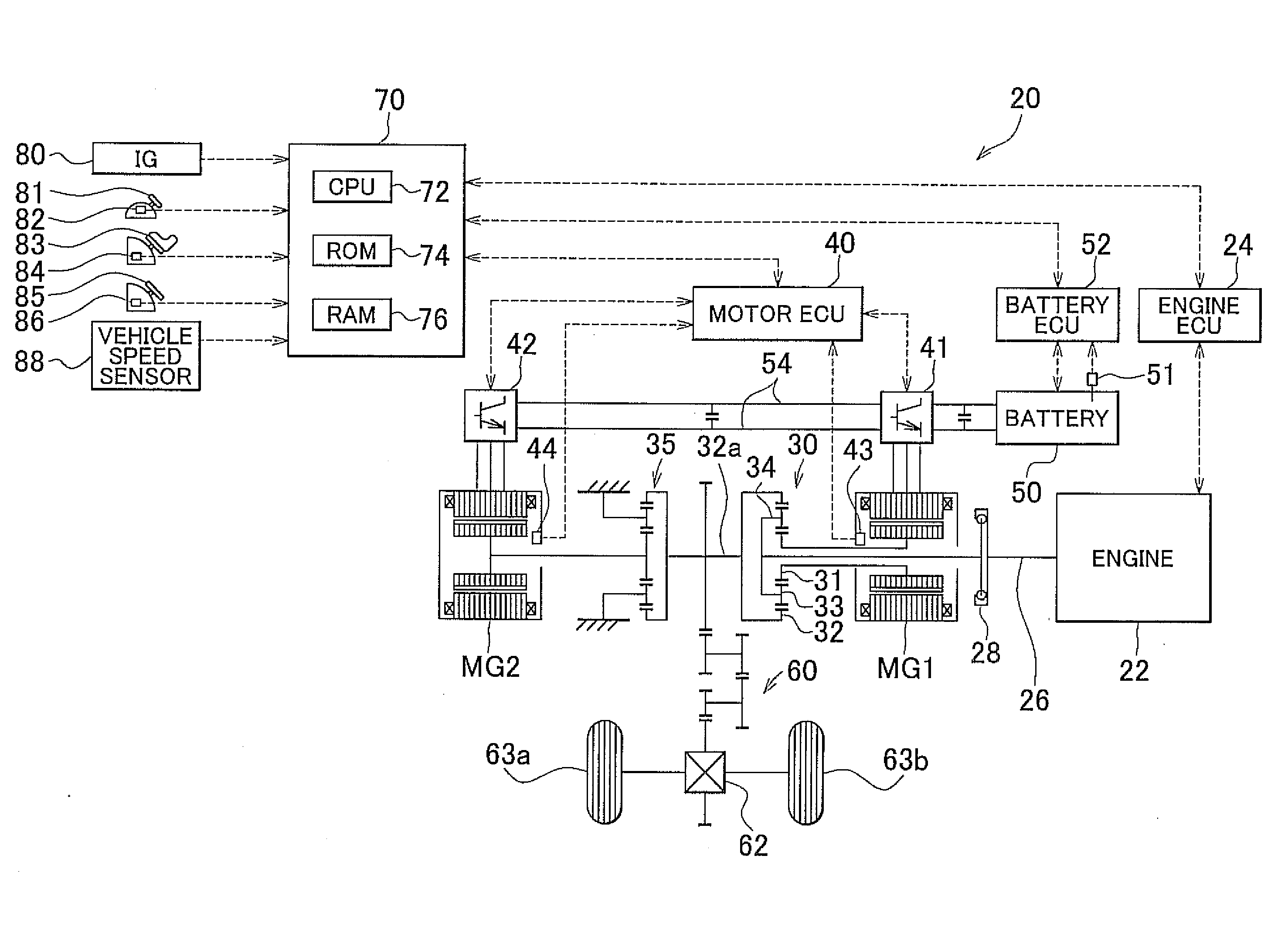 Power output apparatus, control method thereof, and vehicle