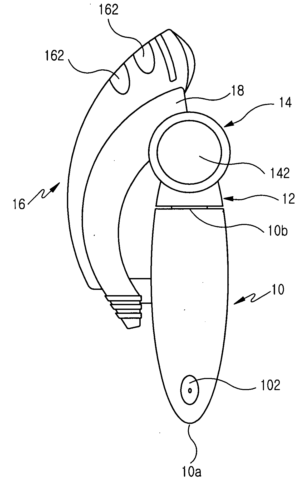 Ear wearable type wireless terminal