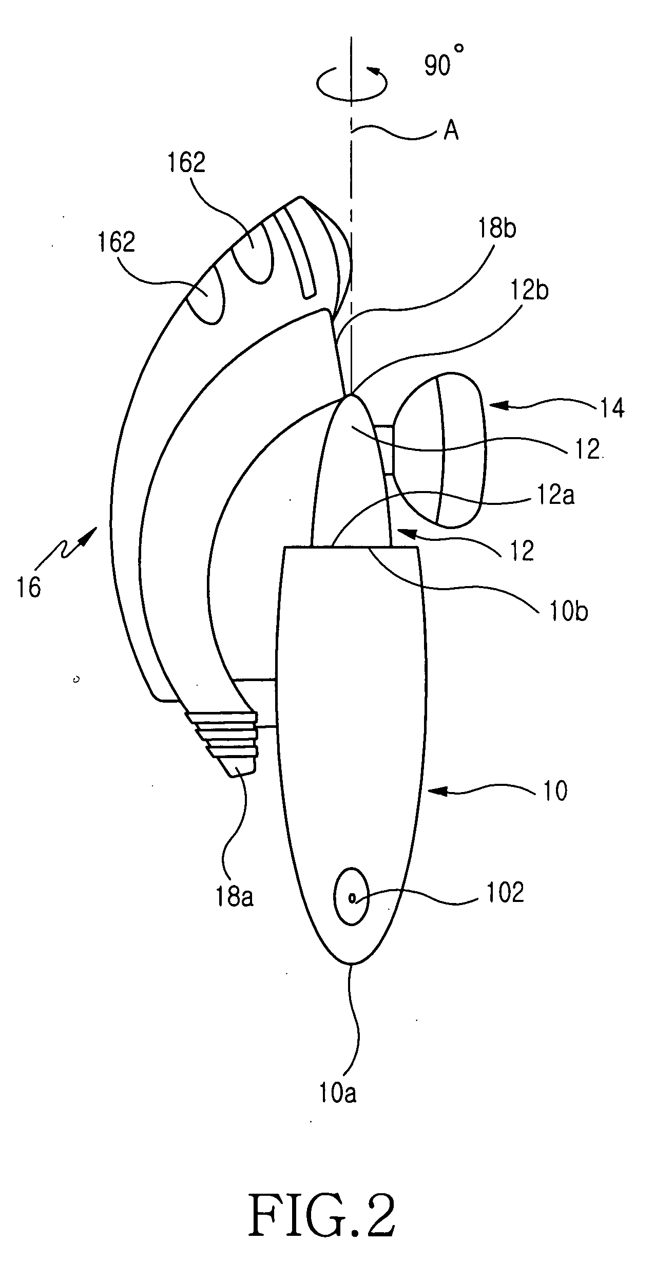 Ear wearable type wireless terminal