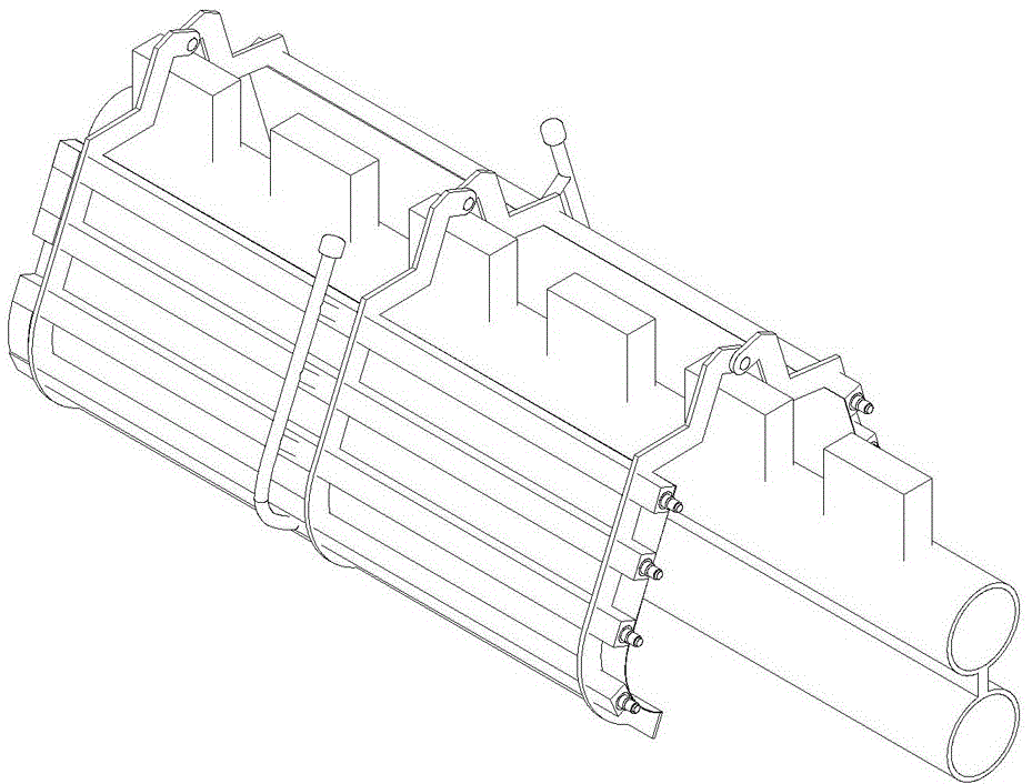 Insulation formwork for winter construction of heating furnace support beams