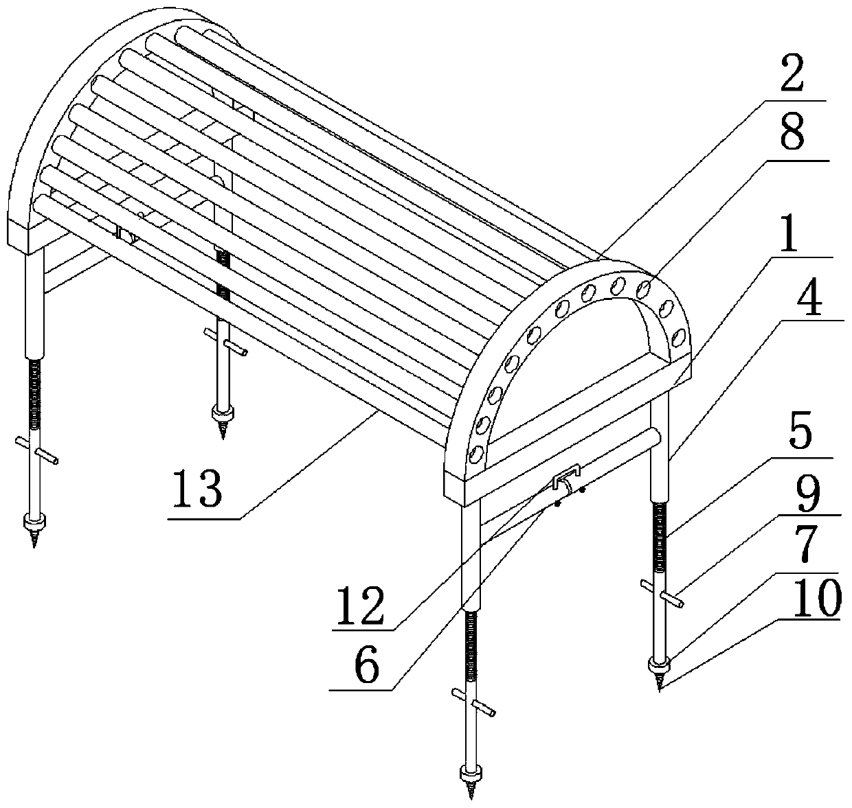 Supporting frame used for mine