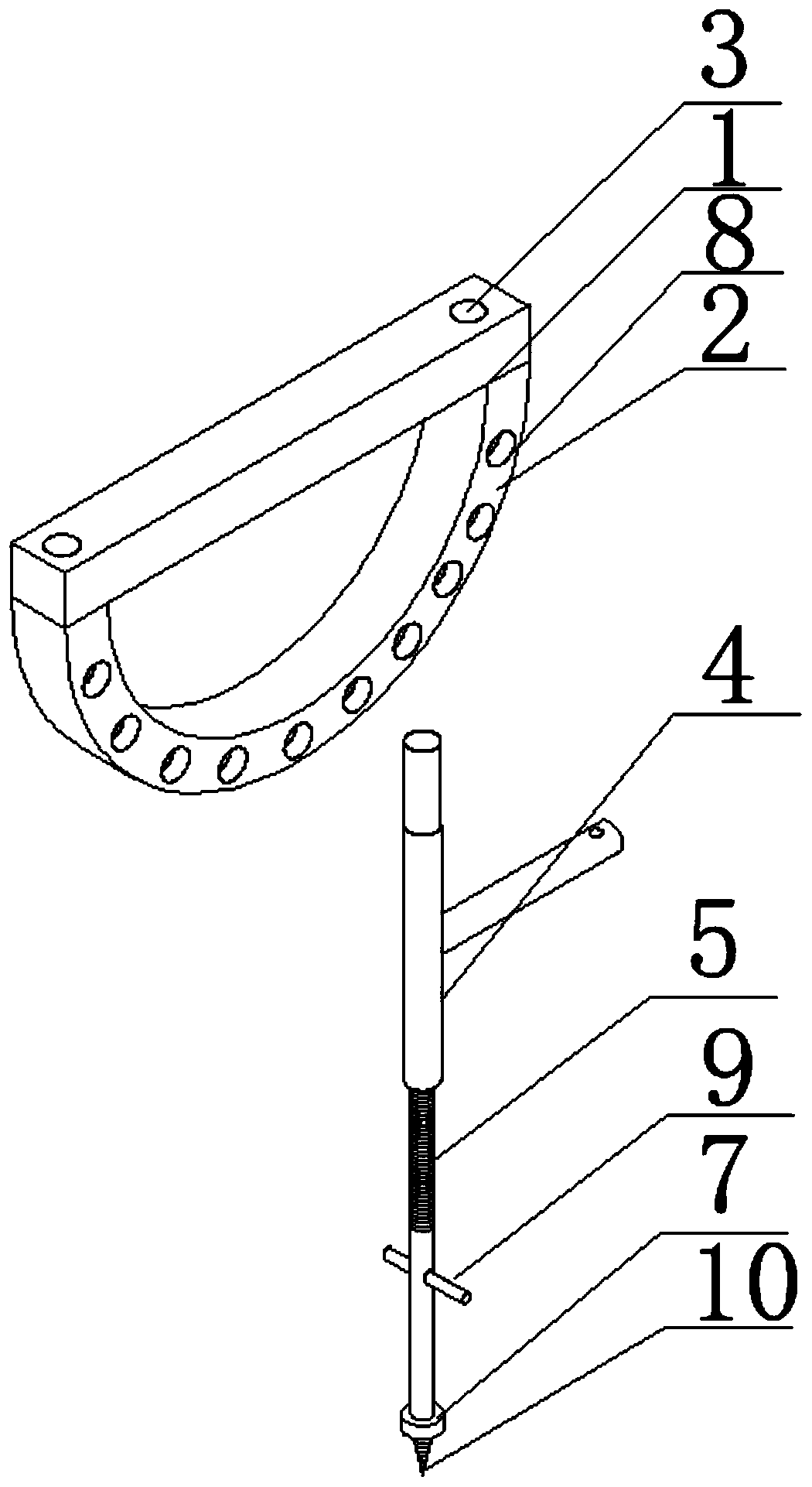 Supporting frame used for mine