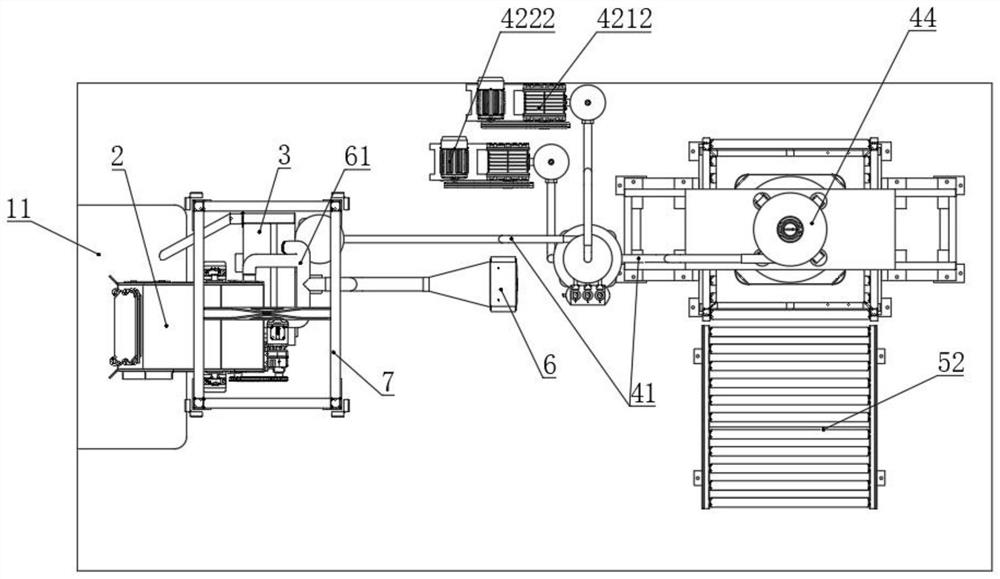 Automatic device for collecting, separating and packaging zinc ash and using method of automatic device