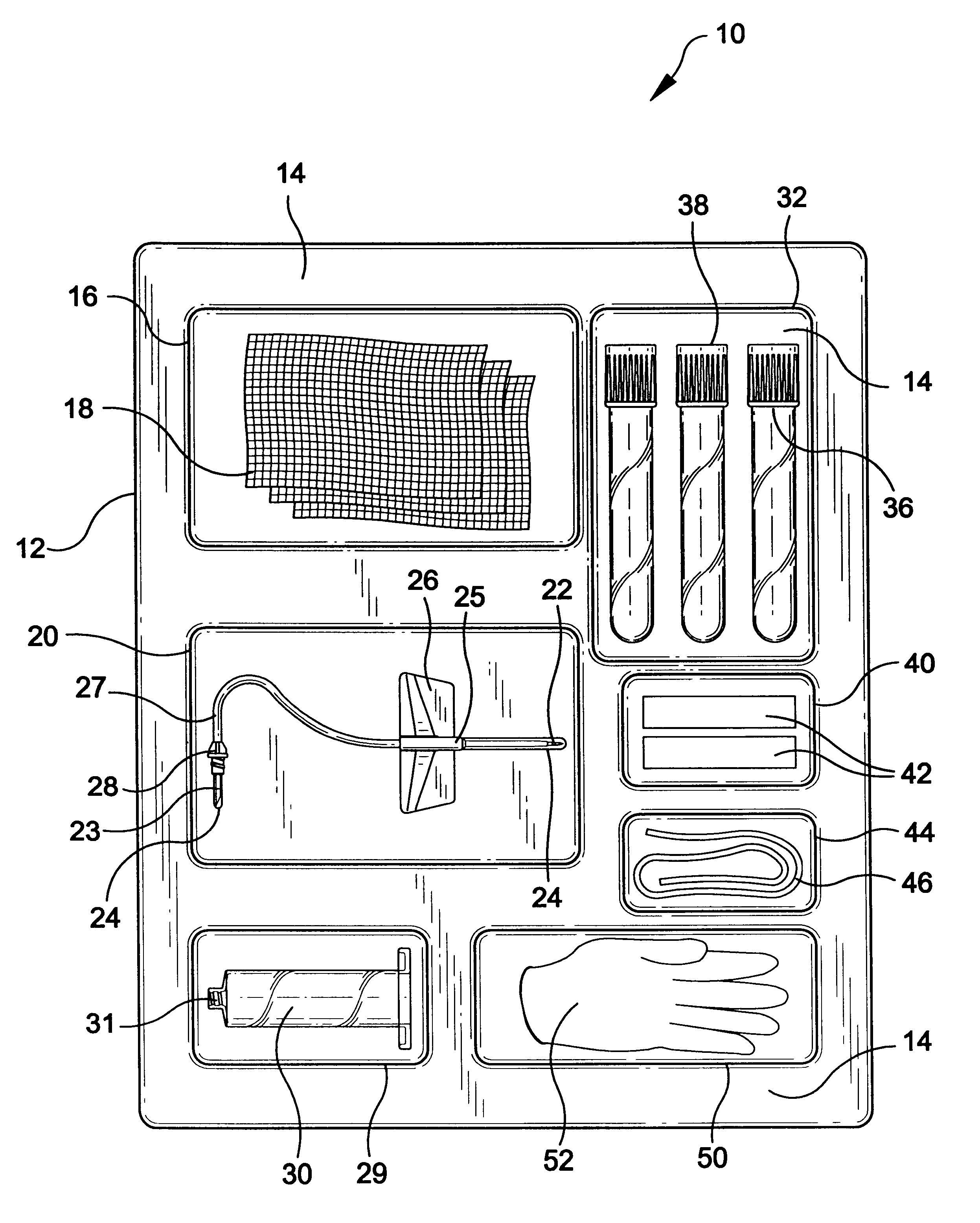 Kit for drawing a blood sample