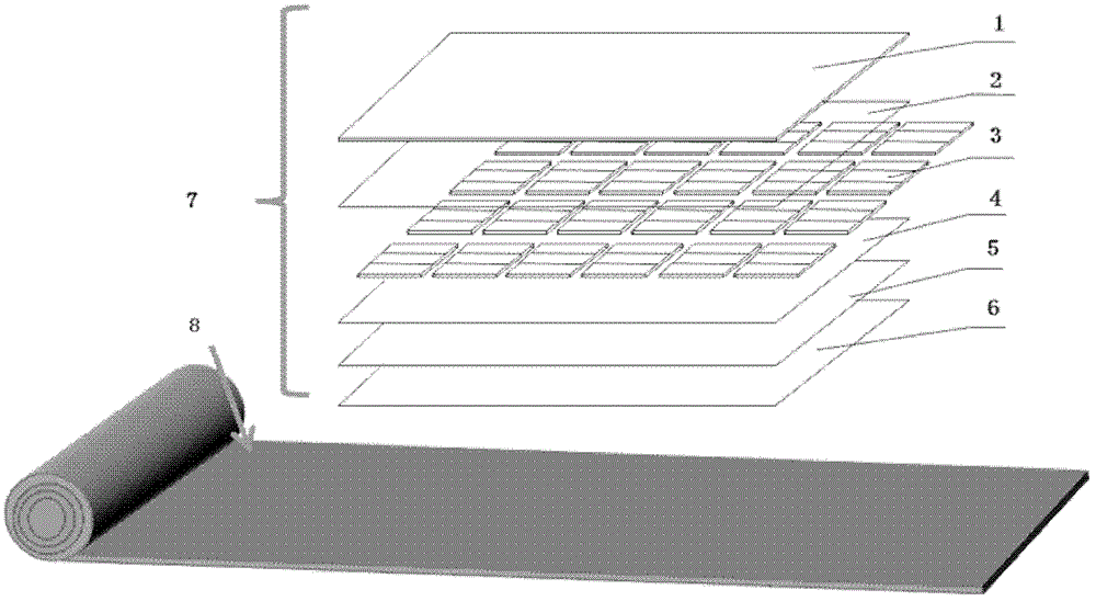 A self-adhesive modular crystalline silicon solar power generation waterproof integrated board system and its preparation method