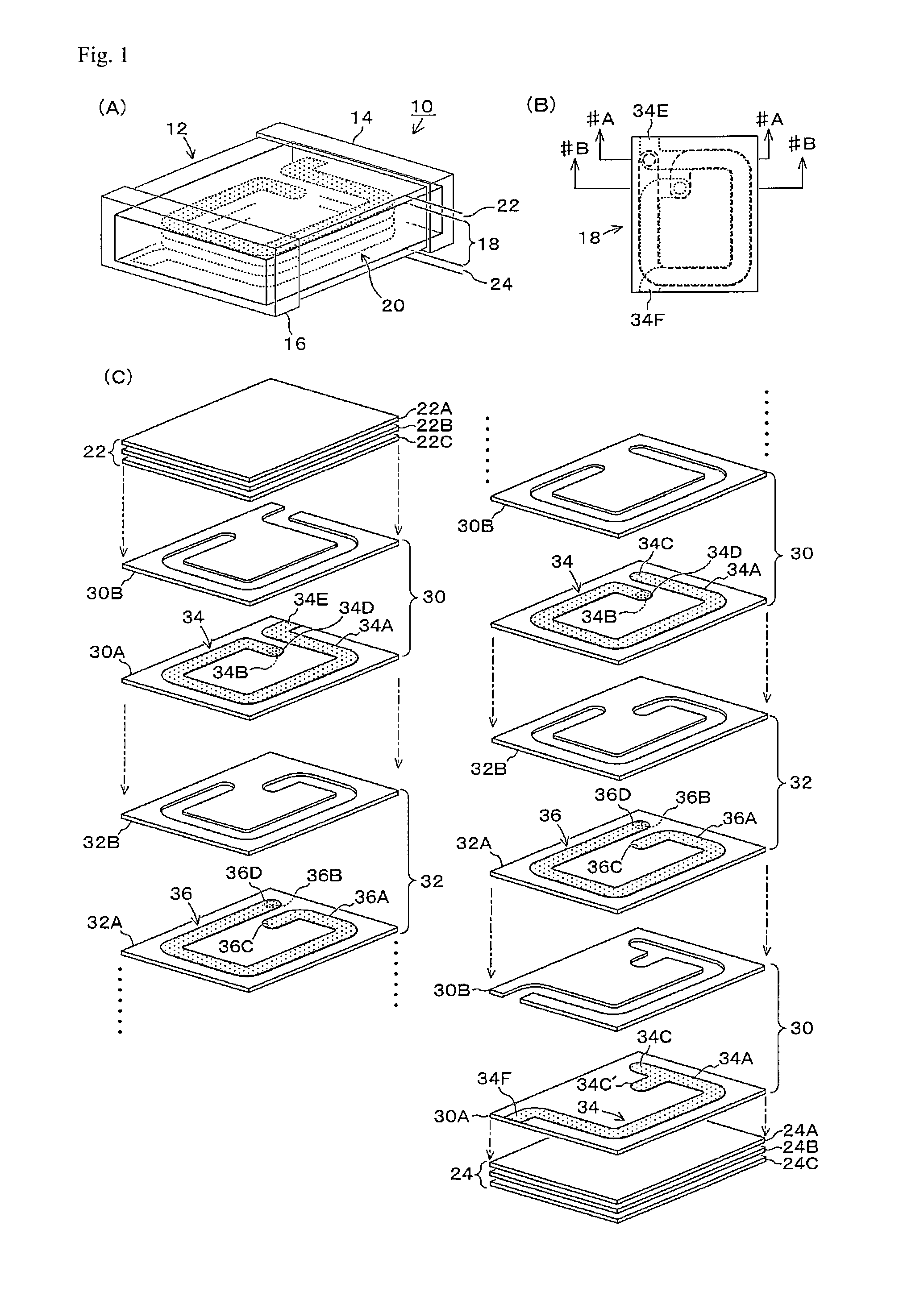 Laminated electronic component and manufacturing method thereof