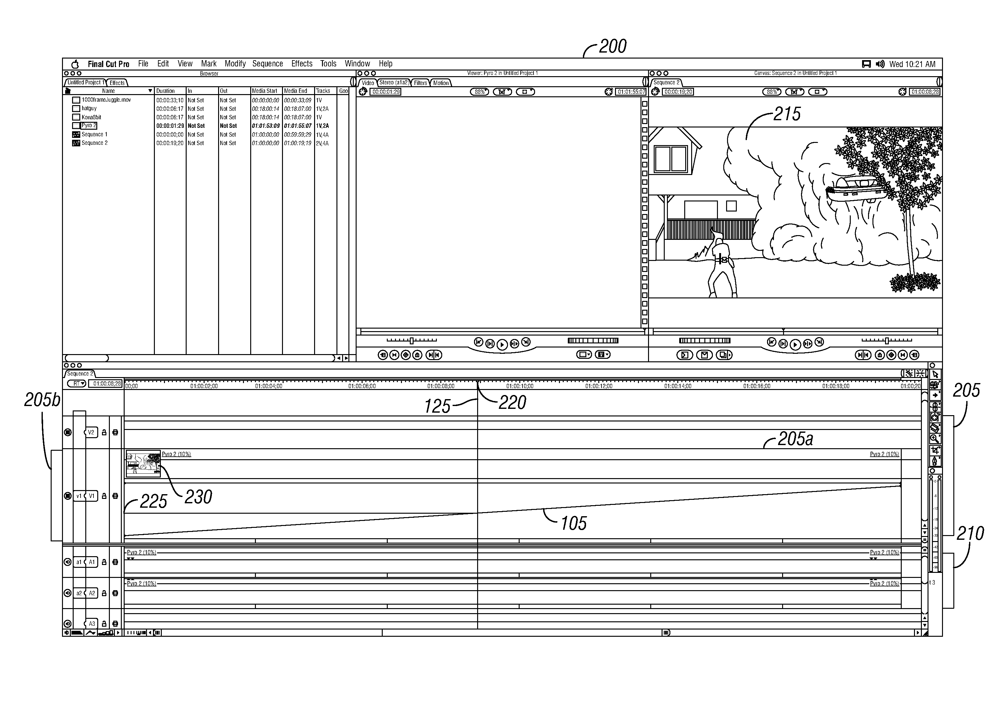 Application of speed effects to a video presentation