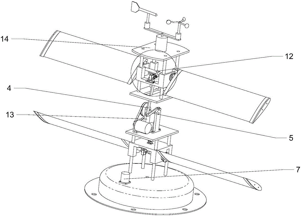 Horizontal blade wind power generator