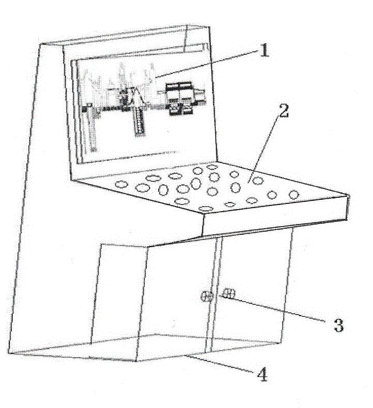 Malfunction setting and pendulum shear line production practical training system and implement method