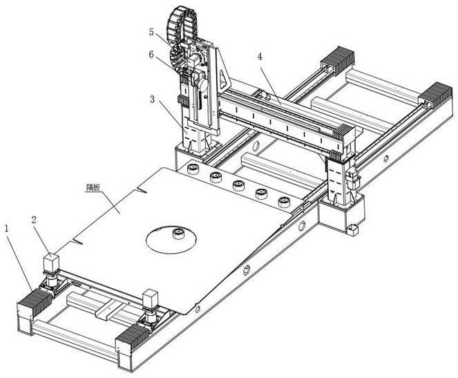 Grinding device for corrugated steel web steel box girder partition plate