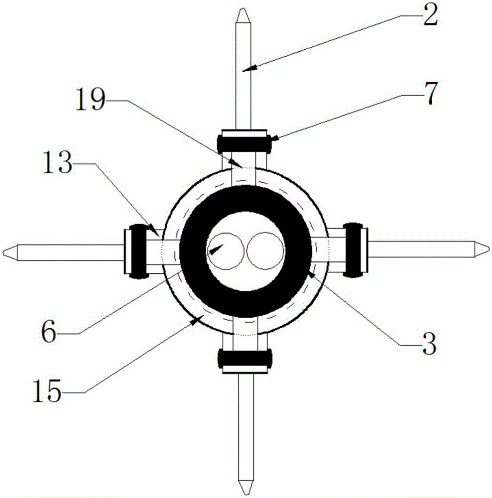 Pre-stressed anchor cable anchoring terminal device for deep large landslide super long anchoring