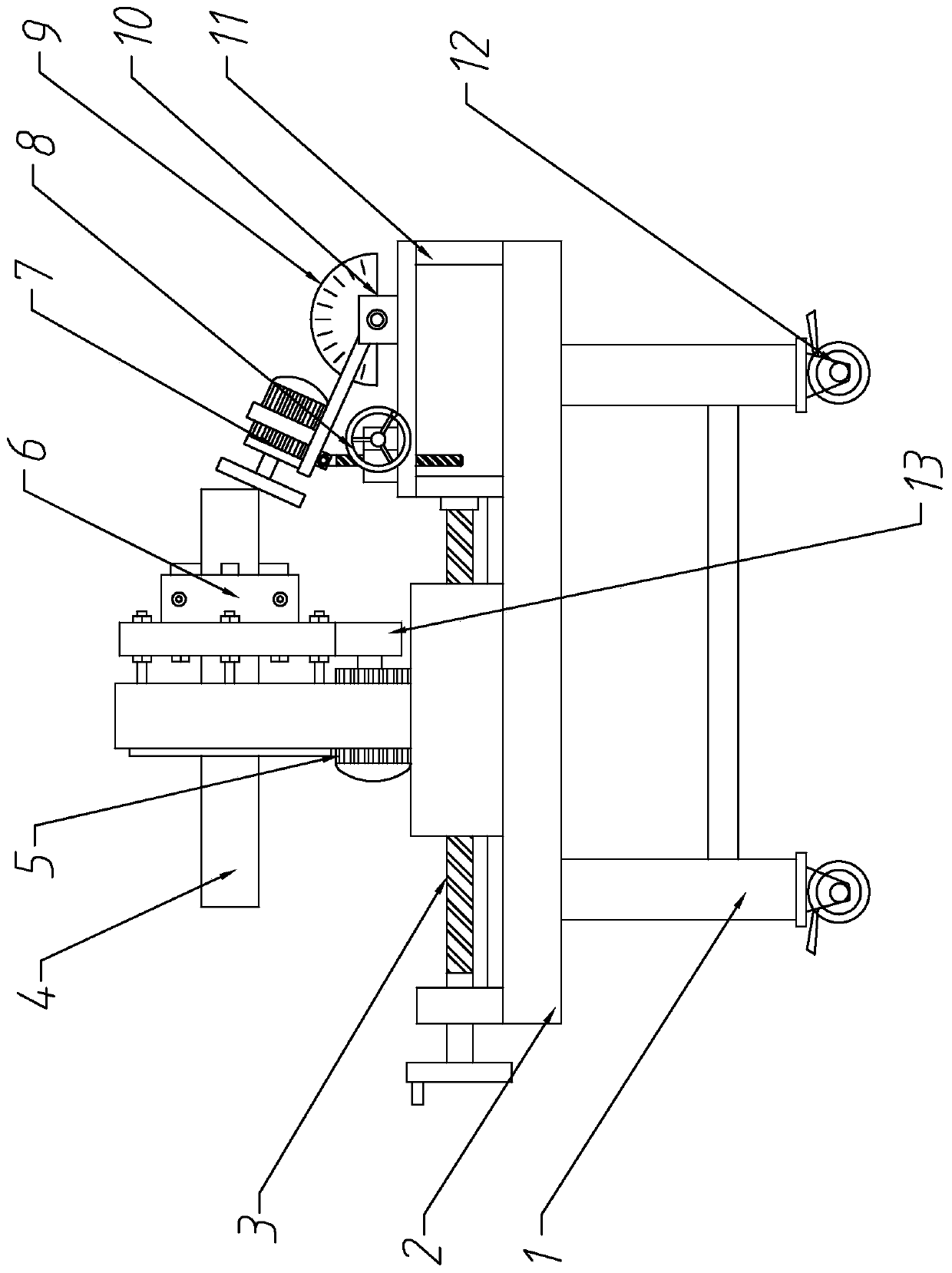 Welding pipe groove grinding device