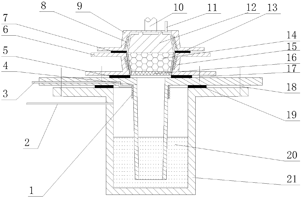 Device for preparing aluminum foam and copper foam and preparation method thereof