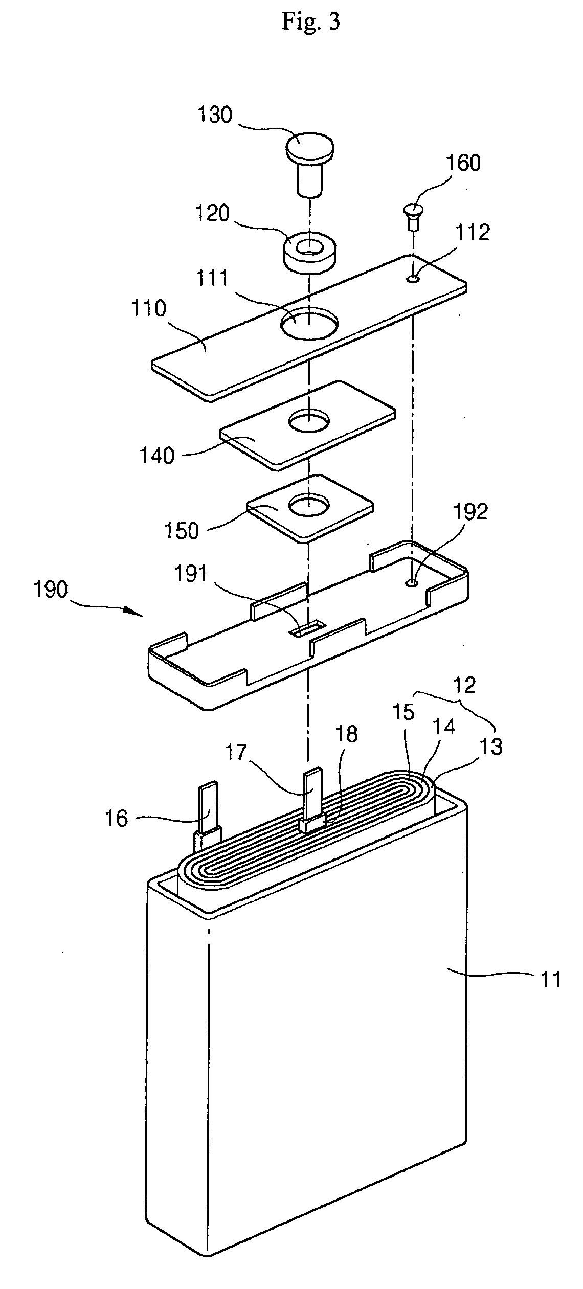 Rechargeable battery with jelly roll type electrode assembly