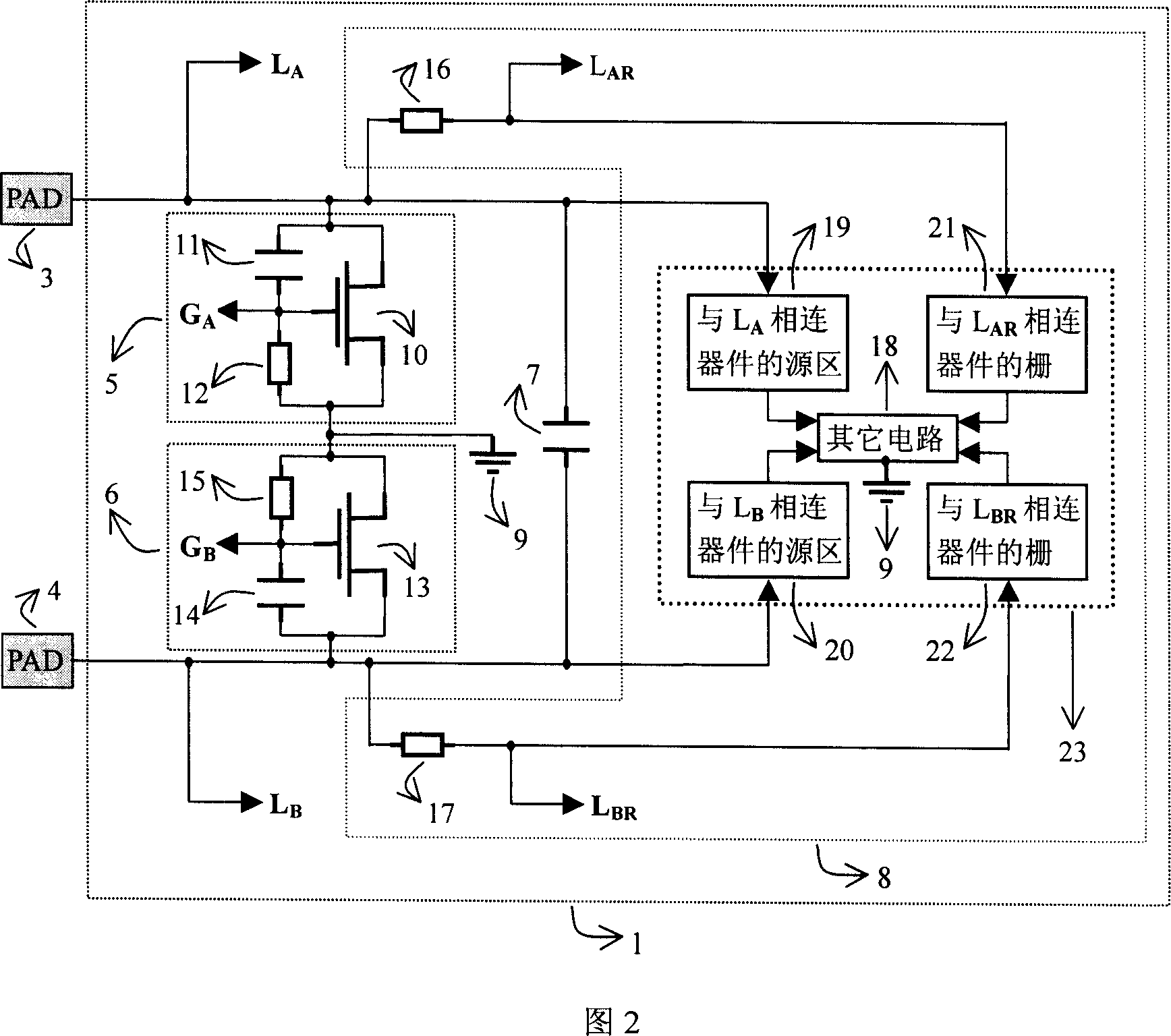 Electrostatic discharge protection circuit for RF identification chip