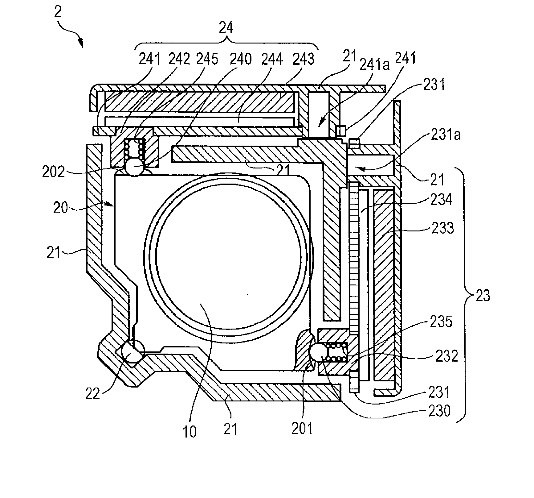 Image blur correcting unit, image blur correcting device, image pickup apparatus and portable equipment