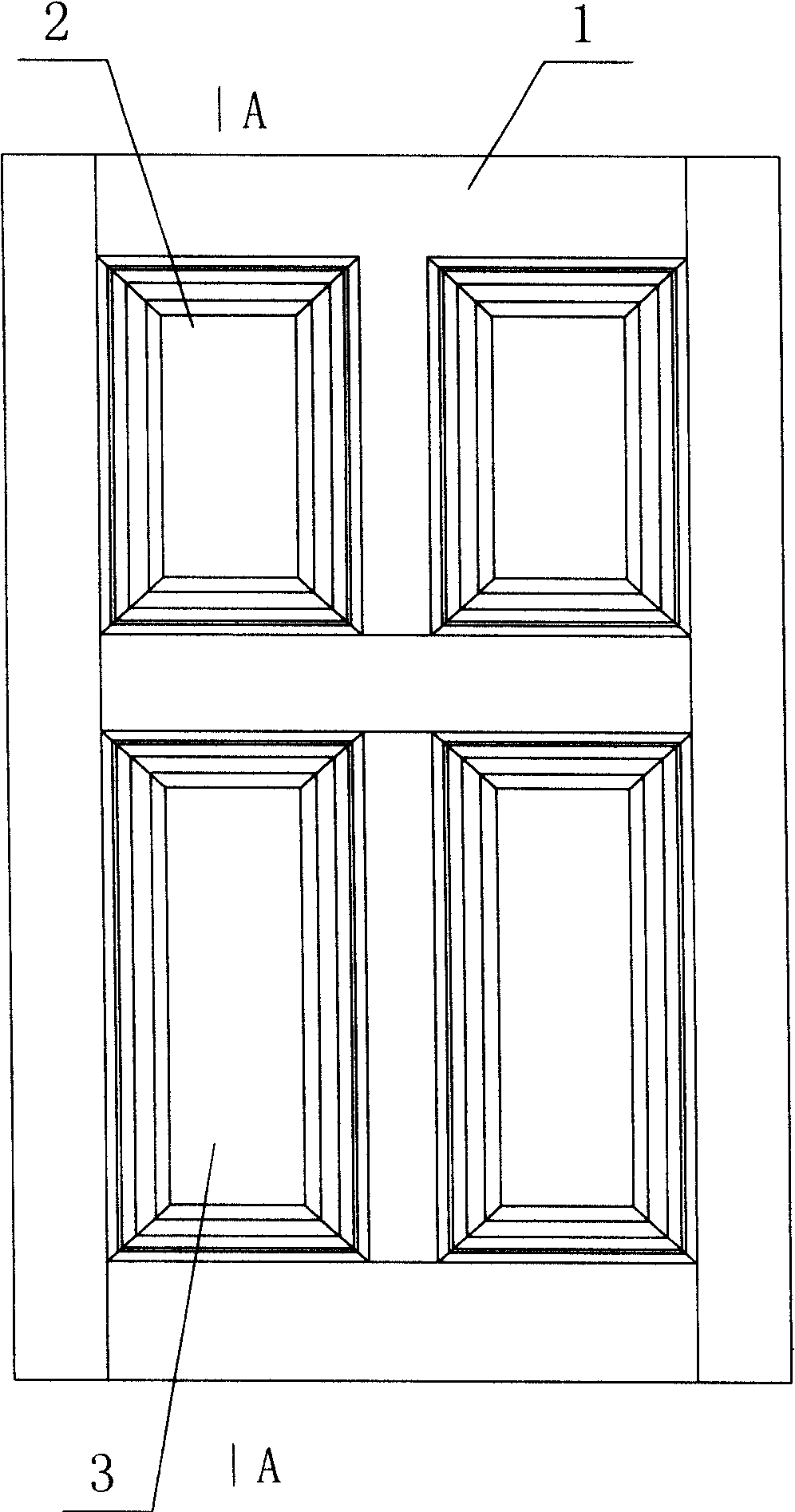 Artistic wood door and its manufacturing method