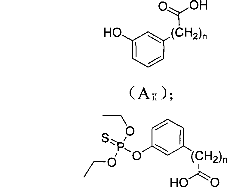 Diethoxy thiophosphate organophosphorus pesticide hapten and preparation thereof