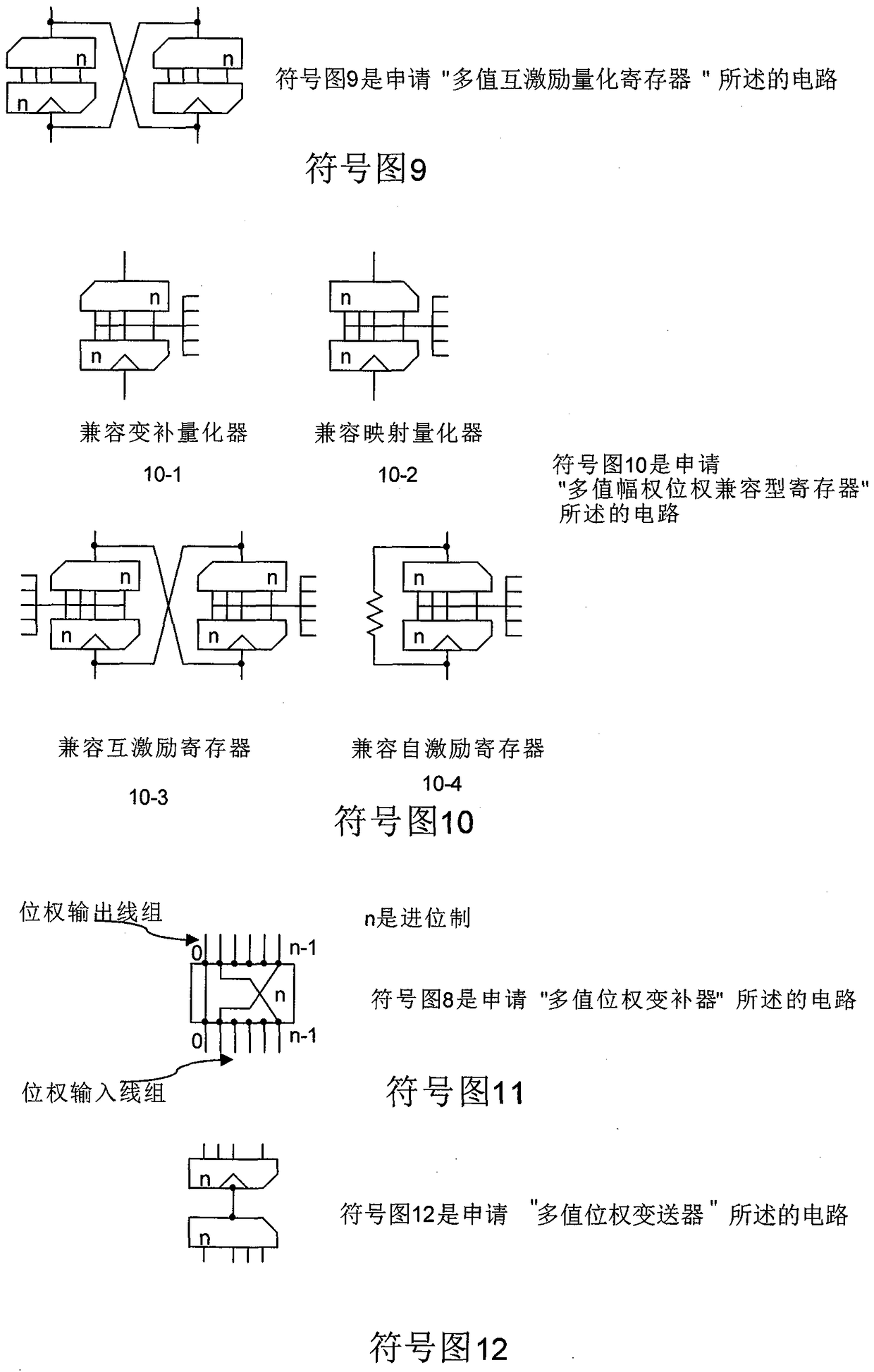 Multi-value amplitude weight variable compensation device of quantification logic