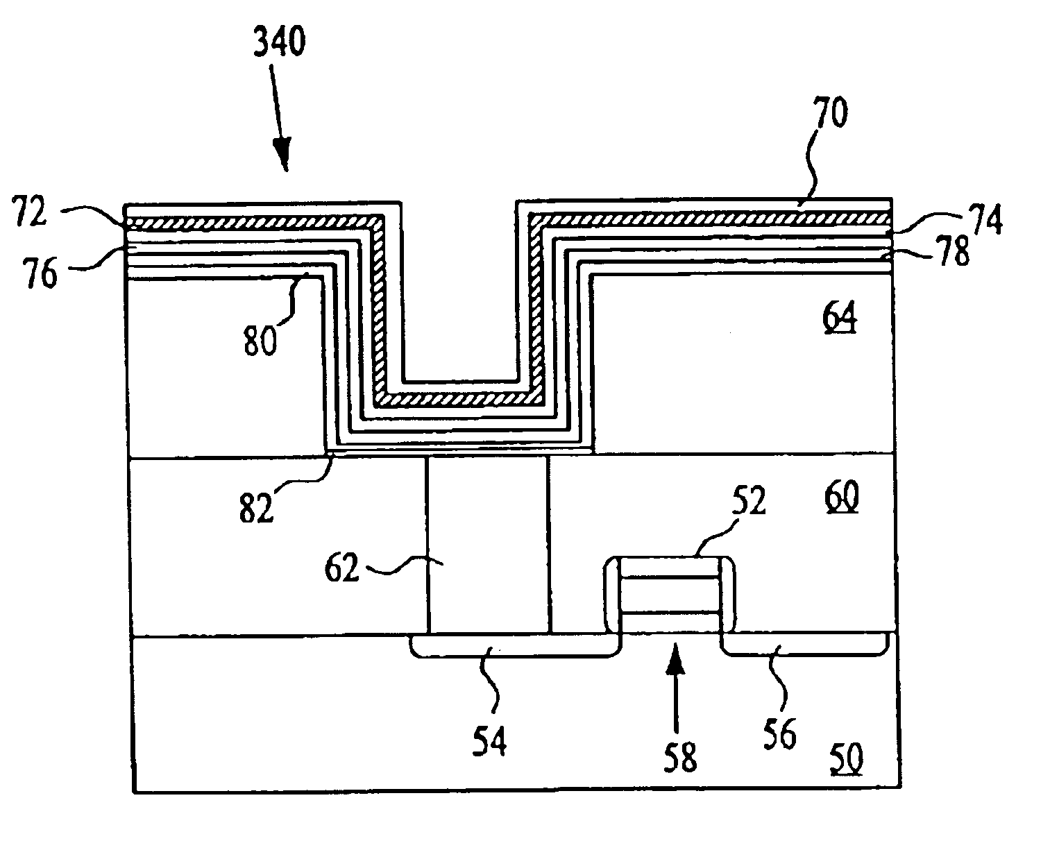 Integrated circuit with a capacitor comprising an electrode