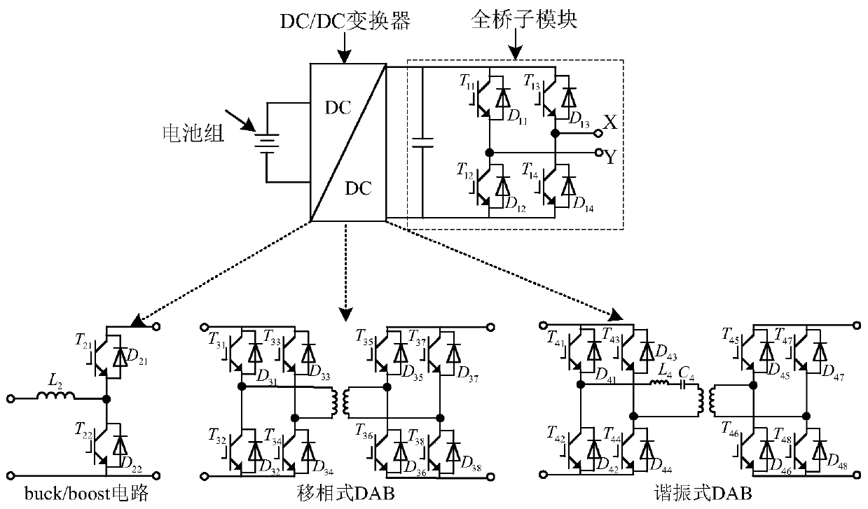 MMC topology containing partial energy storage elements and steady-state operation control method of MMC topology