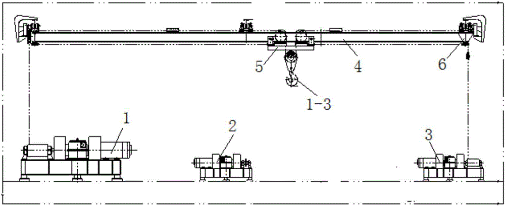 Explosive-proof cabin crane capable of centrally and fixedly arranging driving device at end part