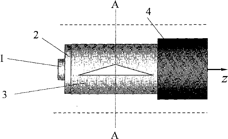 Leakage coaxial cable based on triangular gap and triangular combination gap