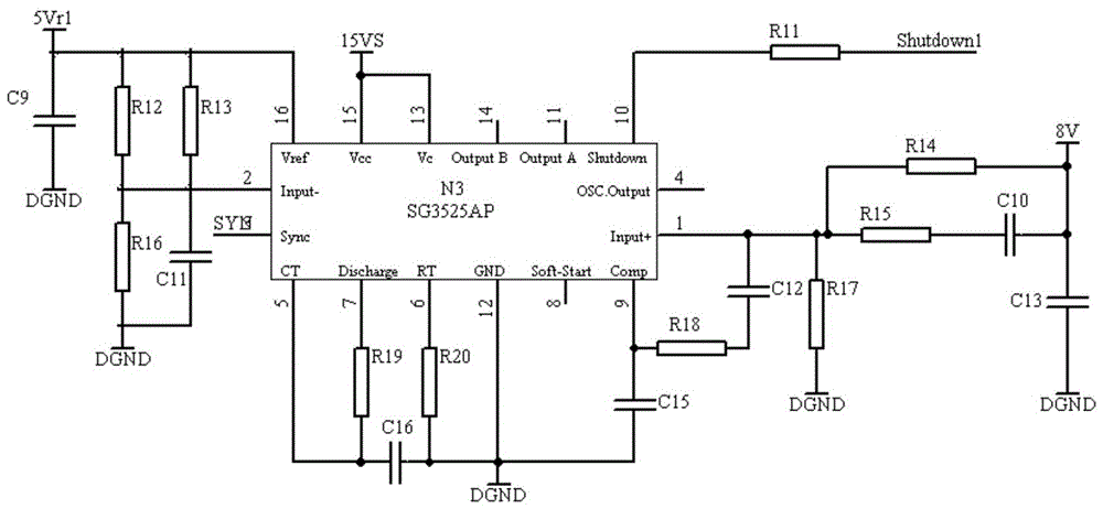 Synchronous spread spectrum circuit and method applied to program-controlled DC power supply