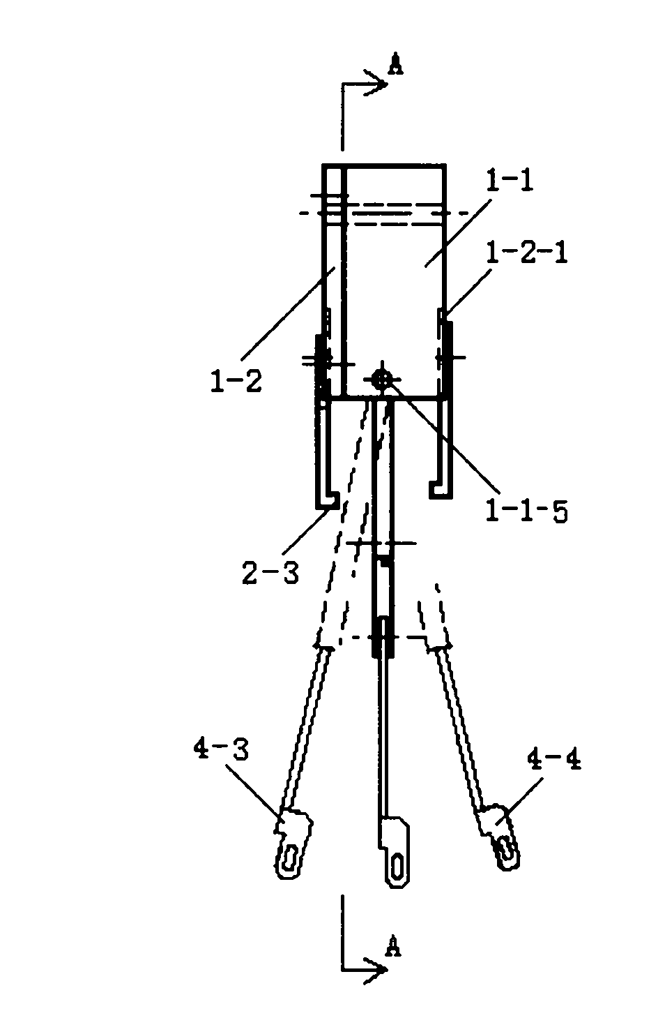 Electromagnetic swing yarn guide needle device used for double-needle-bed warp knitting machine