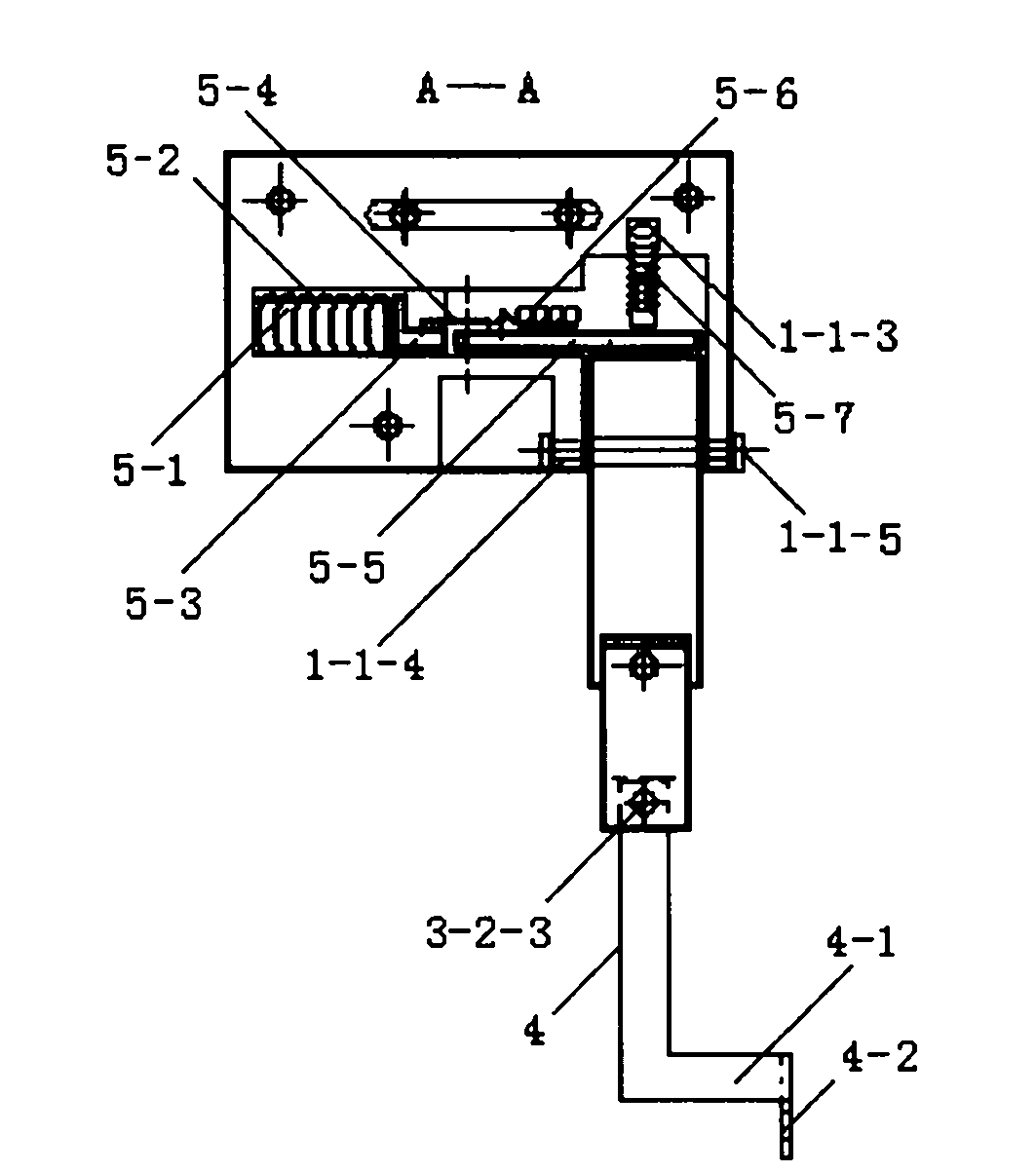 Electromagnetic swing yarn guide needle device used for double-needle-bed warp knitting machine