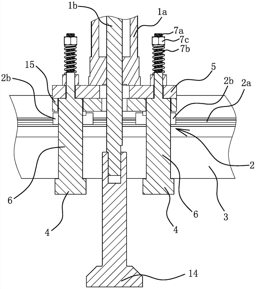 Workpiece pressing device and drill press workbench with same