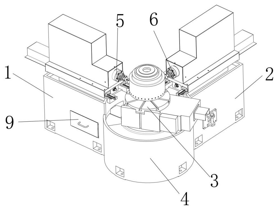 Double-spindle drilling machine facilitating rapid machining