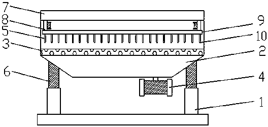 Vibration screen provided with lifting type hole cleaning needle plate