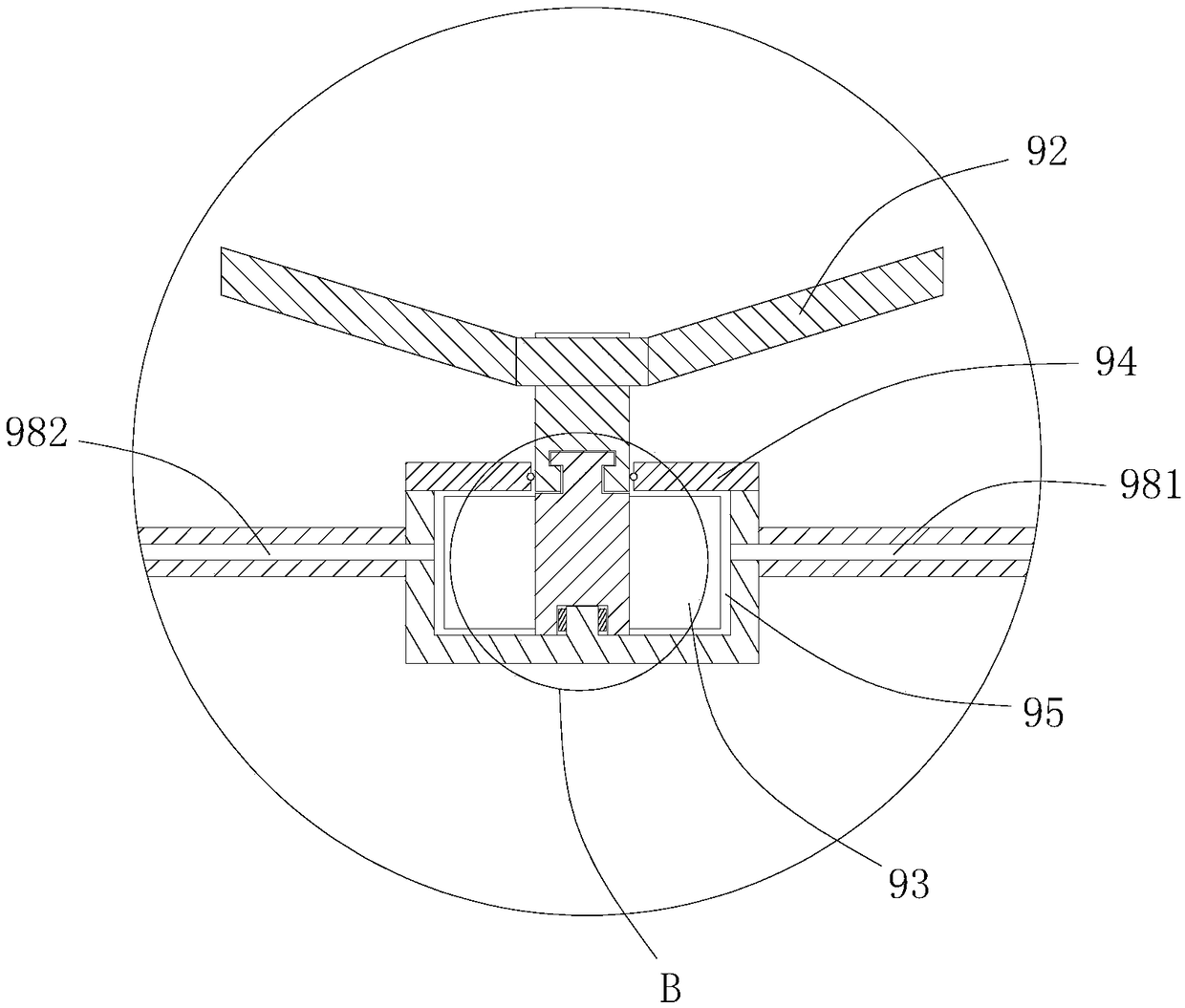 An injection molding processing device for an electric machine permanent magnet