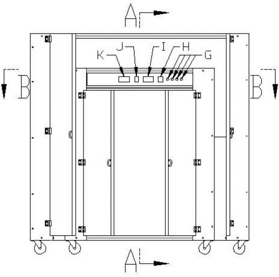 Lamp temperature rise testing device capable of adjusting ambient environment temperature