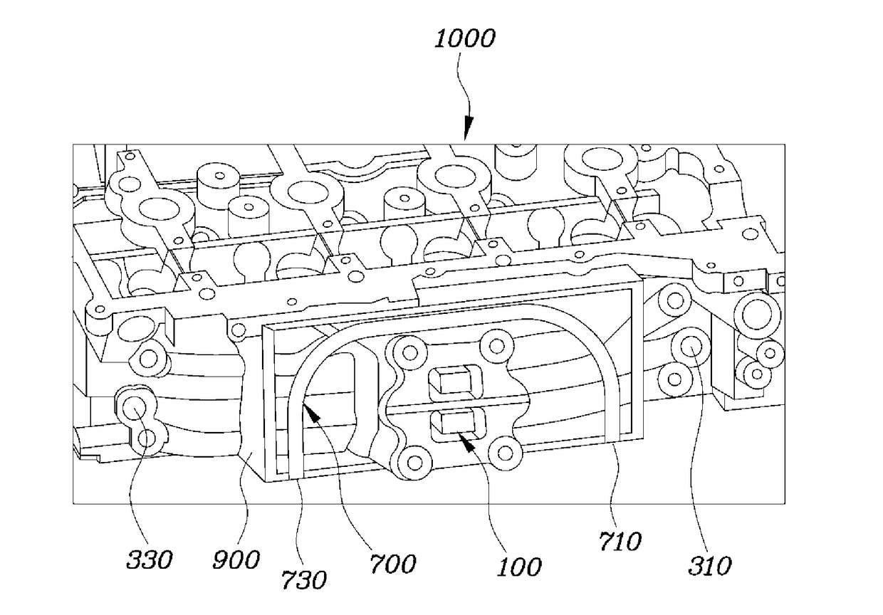 Cylinder head integrated with exhaust manifold and egr cooler