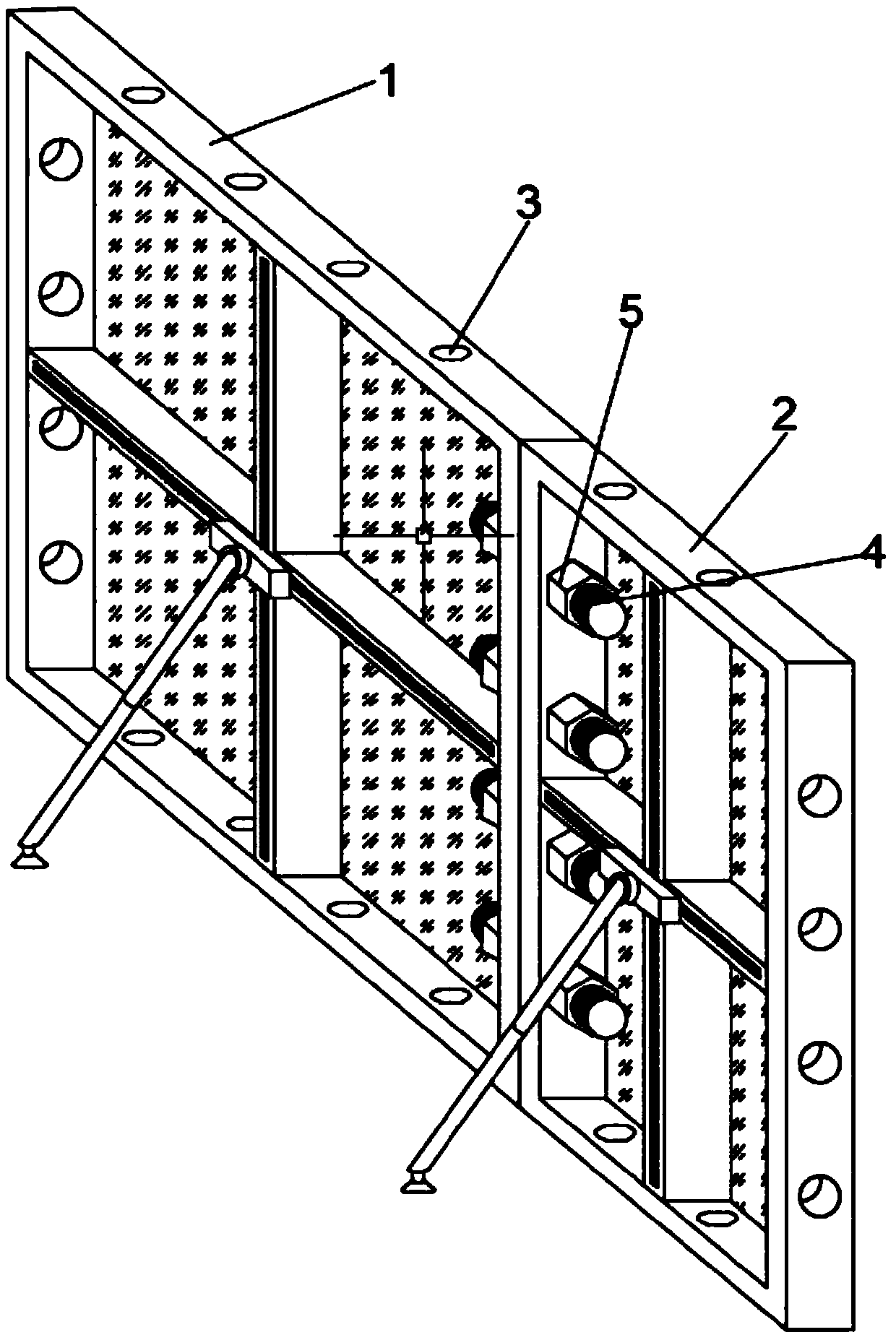 Aluminium alloy template used for variable cross-section of wall column and design method of aluminium alloy template