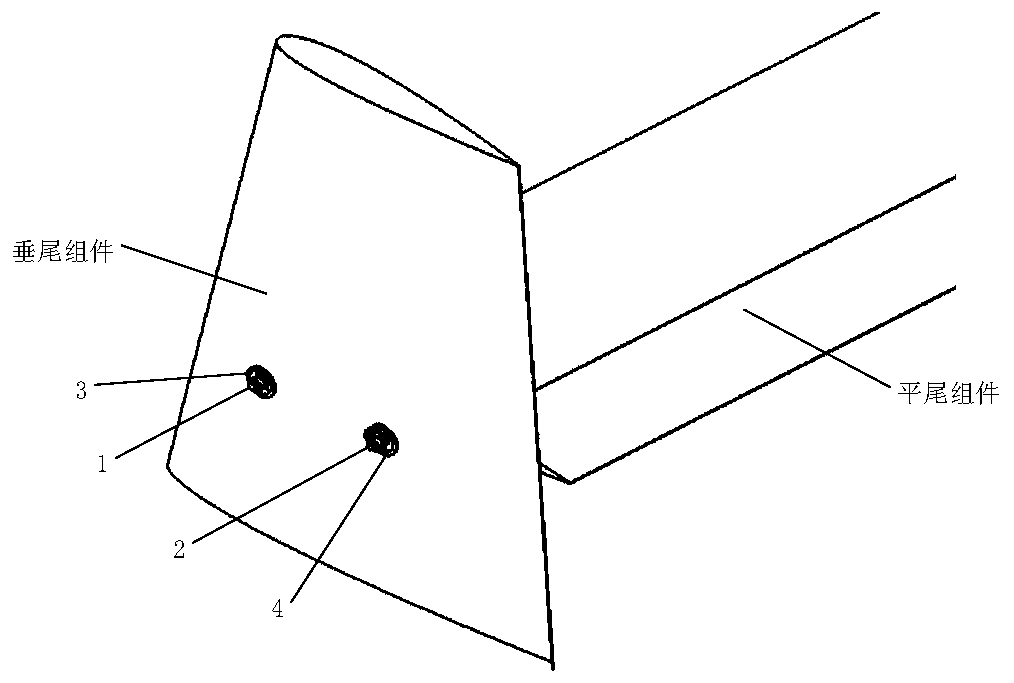 Rapid disassembling and assembling structure for unmanned aerial vehicle vertical flat tail connection