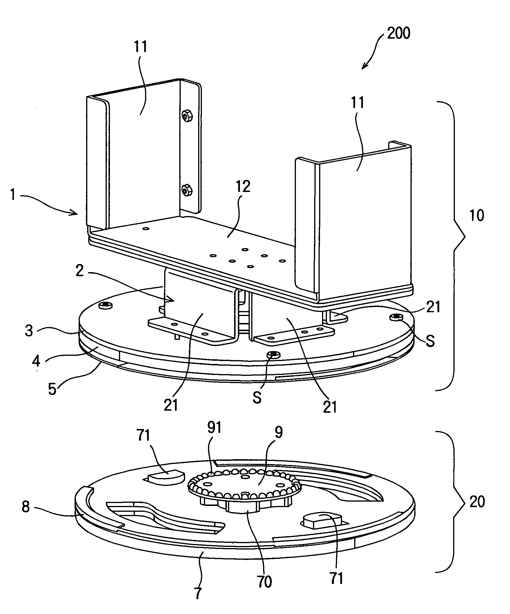 Turntable and display apparatus