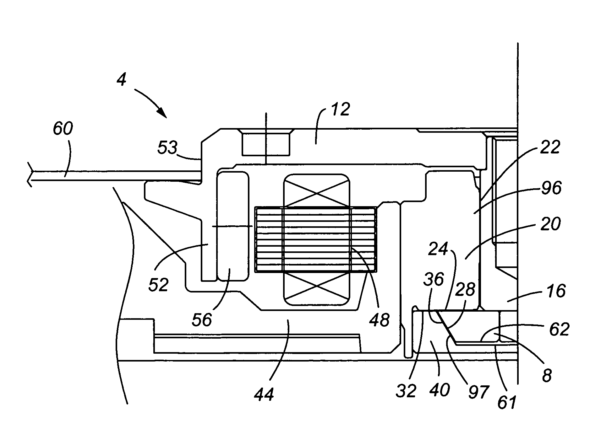 Shaped fluid dynamic bearing for a hard disk drive