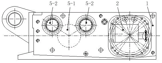 Dragging part of torque shunting thin coal layer mining machine