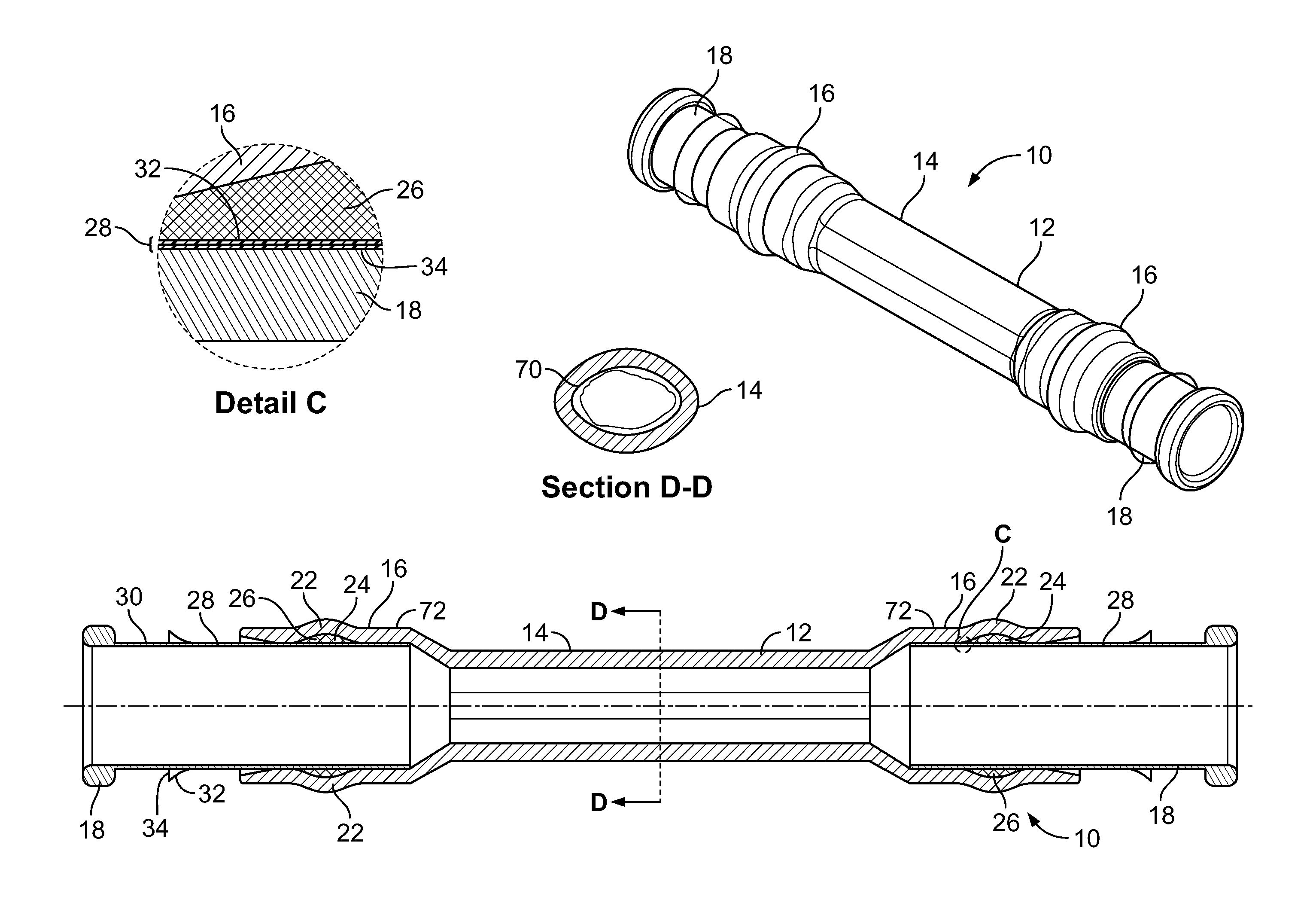 Cold shrinkable secondary splice