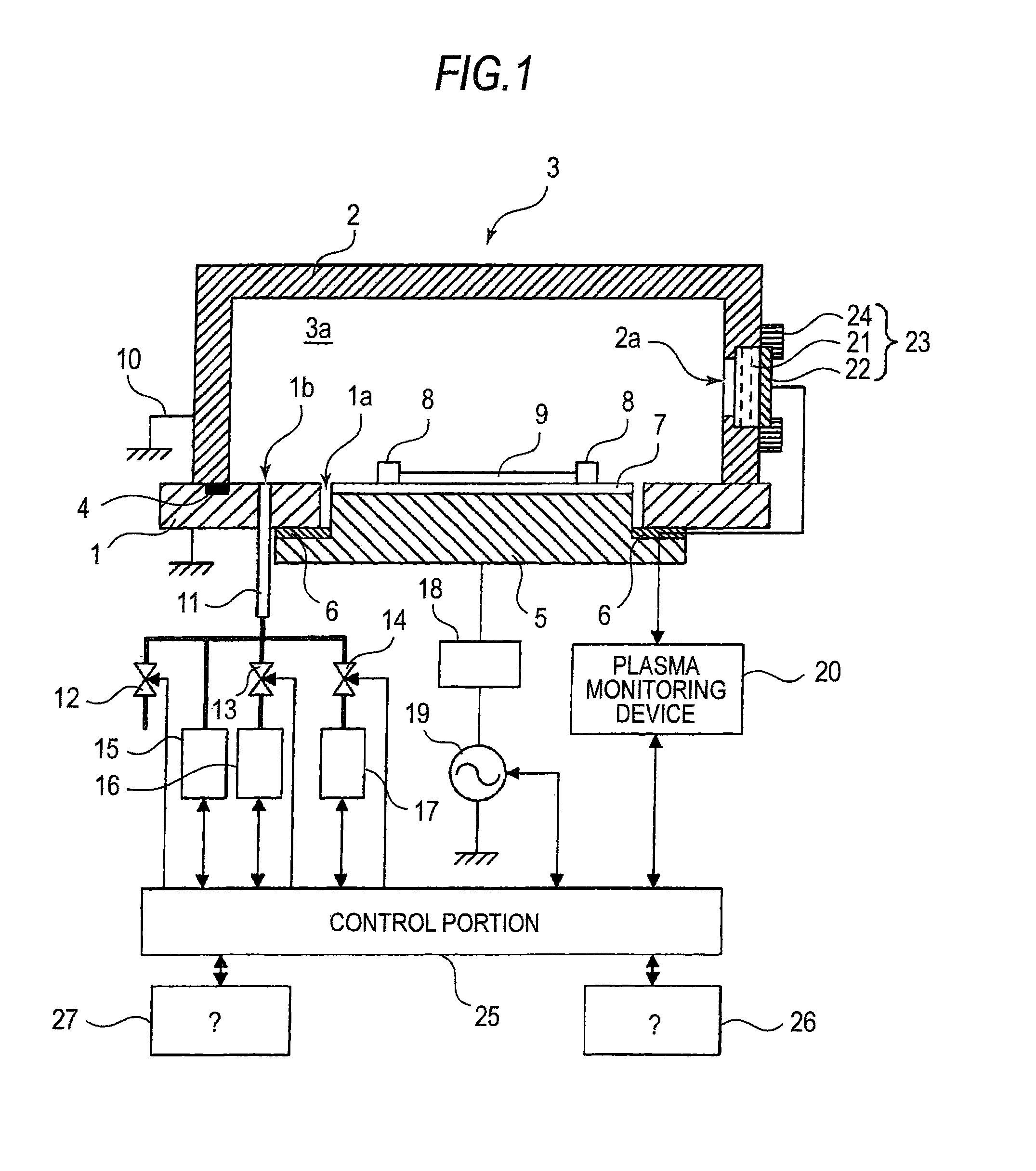 Plasma processing device and method of monitoring plasma discharge state in plasma processing device